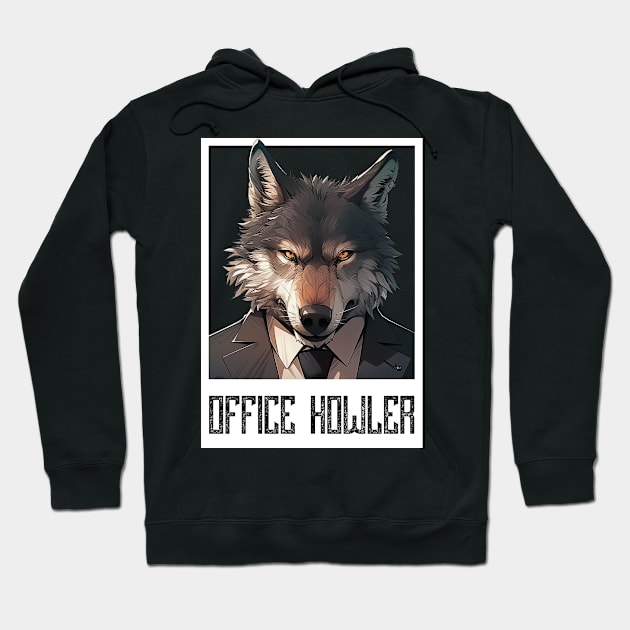 Office Howler. Business wolf Hoodie by MaxDeSanje 